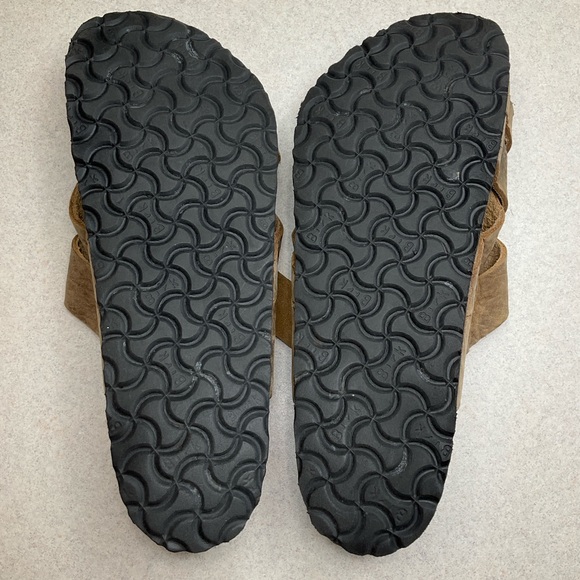 Birkenstock Lugano Camberra Old Tobacco Oiled Leather Sandal 44 11-11.5  Brown